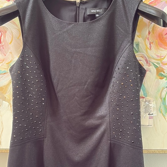 Nine West Black Mini Dress with Studded Detail - Picture 4 of 10